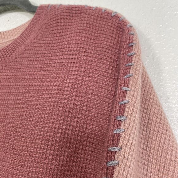 Johnny Was Calme Sweater Womens Small Cashmere Waffle Whip Stitch Knit Cozy NEW - Picture 7 of 10